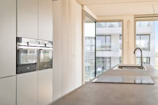 <p>Dit appartement bevindt zich op de derde verdieping en heeft 2 slaapkamers en een terras van 43 m² met 9m² daktuin. Het appartement beschikt over een ondergrondse berging van 14 m². Er is een mogelijkheid tot het aankopen van één of meerdere ruime ondergrondse autostaanplaatsen.</p>

<p>Deze appartementen werden ontworpen door architecten Goedefroo met het doorzon-principe waardoor er de hele dag zonlicht binnenkomt.</p>

<p>Door de hoge raampartijen is er de ganse dag lichtinval in de leefruimte en wordt er een loftgevoel gecreëerd. De hoge afwerkingsgraad en materiaalkeuze biedt residentie Cavallo een ultiem wooncomfort. </p>

<p>Residentie Cavallo wordt op een duurzame manier voorzien van een basis koeling en verwarming. Via Geothermie in combinatie met betonkernactivering streven ze naar een collectieve binnentemperatuur van 16 graden, Deze installatie wordt aangedreven door zonnepanelen.</p>

<p>Deze appartementen zijn <strong>volledig afgewerkt</strong> en  <strong>onmiddellijk beschikbaar</strong>. </p>

<p> </p>

<p>Meer weten? Neem vrijblijvend contact op met Jéröme 056/61.10.10 of jerome@immobossuyt.be</p>

<p> </p>

<p> </p>