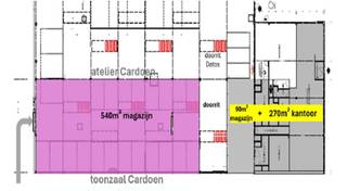 Kantoor 270m² met veel lichtinval en magazijn van 90m² nabij Leuvensesteenweg op centrale locatie Zaventem met gratis parking.- Kantoor 270m²-...