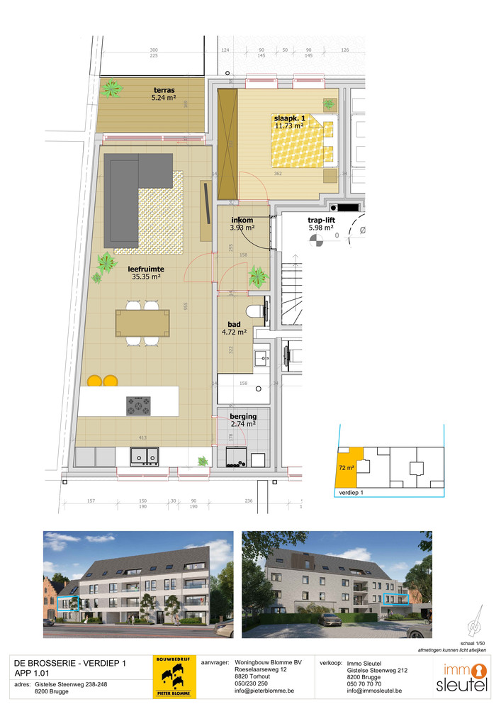 Appartement à vendre à Sint-Andries avec 1 chambre - photo 4