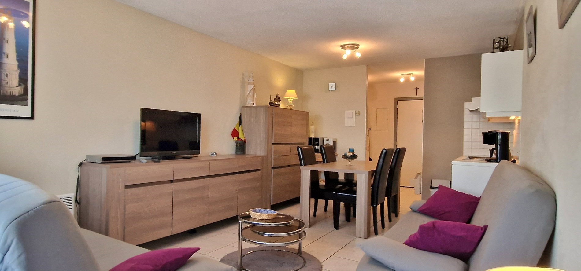 GEZELLIGE STUDIO MET SLAAPHOEK EN ZIJDELINGS ZEEZICHT GELEGEN OP ENKELE METERS VAN HET STRAND TE DE PANNE - foto 5