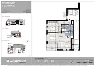 Discovery Day zaterdag 18/07 van 14u tot 17u (zonder afspraak)Laatste 4 appartementen! 6% btw mogelijk!Residentie Escautval is een exclusief nieuwbouwproject met een moderne architectuur en hoogwaardige, traditioneel gemetselde constructie. Dankzij 40 cm dikke muren met doorgedreven isolatie, ALU-ramen met superisolerend glas, een geïsoleerd zadeldak en akoestische isolatie geniet u van optimaal wooncomfort en rust. De 1 en 2-slaapkamerappartementen worden opgeleverd *klaar-voor-de-schilder*.De ruime terrassen (1,80 m tot 2,40 m breed) en zongeorienteerde leefruimtes zorgen voor maximaal licht en buitenbeleving. Verwarming en sanitair warm water gebeuren via een individuele lucht/water-warmtepomp met vloerverwarming, met actieve koeling en lage energiekosten als rechtstreeks voordeel. Ventilatiesysteem D met warmterecuperatie garandeert een gezond binnenklimaat.Elk appartement beschikt over zonnepanelen (voorziene E-peil E20) waardoor volledige vrijstelling van onroerende voorheffing gedurende 5 jaar wordt bekomen. De badkamers zijn luxueus afgewerkt met inloopdouche, dubbele wastafel en designmeubel. De volledig ingerichte keuken omvat kwaliteitsvolle toestellen.Verder een praktische “alles-uit”-drukknop, keramische vloertegels, parketvinyl in de slaapkamers, een individuele berging, fietsenstalling en parkeerplaatsen met voorziening voor laadpaal. De bovenste appartementen hebben een zolder (+/- 50 m²) als extra.