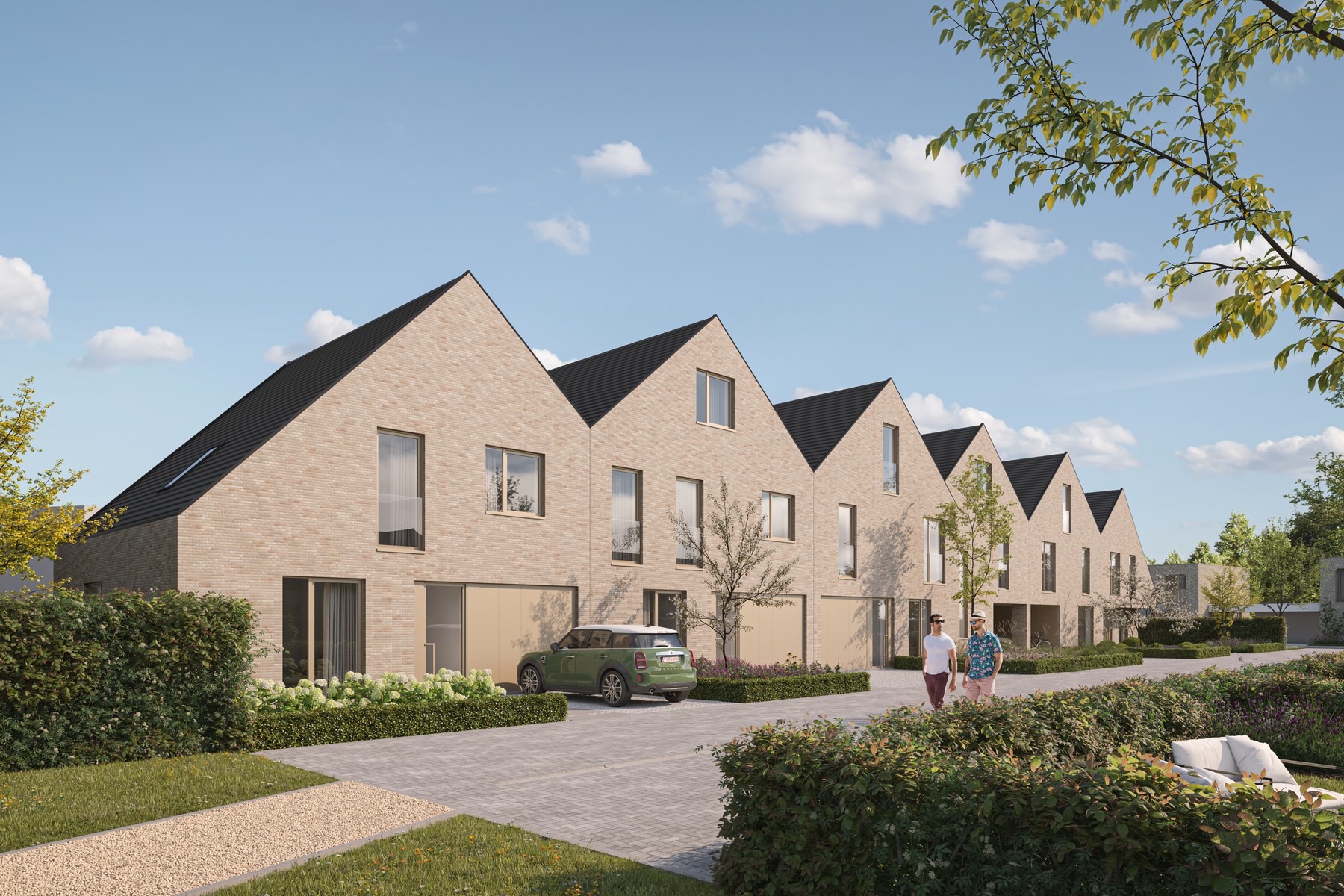 Lot 100: gesloten bebouwing met 3 slaapkamers en bovengrondse parkeerplaats - foto 2