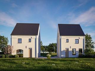 Hier stelt AVL Woningbouw 2 woningen voor in open bebouwing. De charmante architectuur, praktische indeling en ruime bouwgronden van respectievelijk 677 m2 en 770 m2 vormen hier de basis voor een heerlijk nieuwe thuis. <br />In deze woningen van 140 m2 (7 meter breed, 10 meter diep) vormt de leefruimte met open keuken het hart van de woning van waaruit je mooi zicht hebt op de tuin. Op de bovenverdieping tonen de tekeningen twee zeer ruime slaapkamers en een badkamer, alsook een vaste trap naar de dakverdieping.De dakverdieping biedt plaats voor nog 2 kamers in de toekomst. In samenspraak kan de indeling boven nog gewijzigd worden.<br />De dakverdieping biedt plaats voor nog 2 kamers in de toekomst. In samenspraak kan de indeling boven nog gewijzigd worden.<br />Neem dan vandaag nog contact op voor een vrijblijvend kennismakingsgesprek met bouwadviseur Carine (011/450 280).<br />Dit project loopt in samenwerking met Vast & Goed Makelaars te Geel, Dhr. Stijn Corstjens. <br /><br />SLEUTEL-OP-DE-DEUR WAT HOUDT DAT JUIST IN?<br />Ruwbouw winddicht<br />Sanitaire leidingen (inclusief hergebruik van regenwater)<br />Elektriciteit<br />Warmtepomp en vloerverwarming<br />Pleisterwerken<br />Isolatiewerken en chape<br />EPB berekening<br />Ventilatiesysteem D+ <br />Keuken<br />Sanitaire toestellen<br />Tegelvloeren op het gelijkvloers en in de badkamer<br />Verf binnendeuren <br />Trappen in hout<br />Voegwerken<br />Zonnepanelen<br />Kostprijs architect en veiligheidscoördinatie incusief<br /><br />Prijs Sleutel-op-de-deur:<br />Lot A<br />€484.890 Excl. alle kosten op grond en constructie<br />€575.017 Incl. alle kosten op grond en constructie<br />Lot B<br />€488.890 Excl. alle kosten op grond en constructie<br />€579.617 Incl. alle kosten op grond en constructie