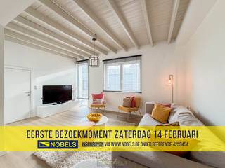 1ste bezoekdag zaterdag 14 februari! Inschrijven kan via www.nobels.be onder referentienummer 4259454.TRENDY EN LEUK INGERICHTE GERENOVEERDE HALFOPEN...