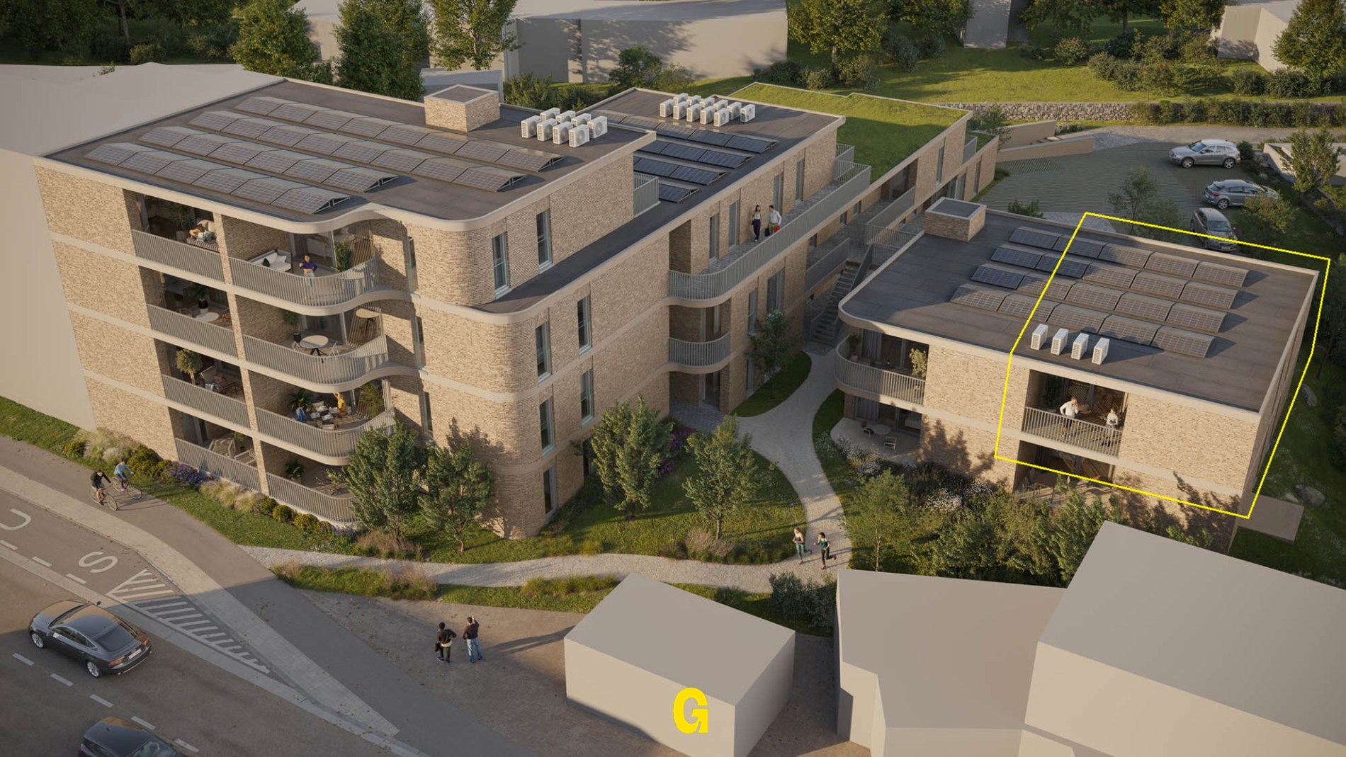 Nieuwbouwappartement op de 1ste verdieping met doorzonleeftuimte, 3 slaapkamers, badkamer en terras aansluitend op de achtertuin, in res. de Boomgaard vlakbij h - foto 3