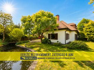 1ste bezoekdag zaterdag 6 juni! Inschrijven kan via www.nobels.be onder referentienummer 4371729.PRACHTIGE ENERGIEZUINIGE VILLA, gelegen op een VLOT...