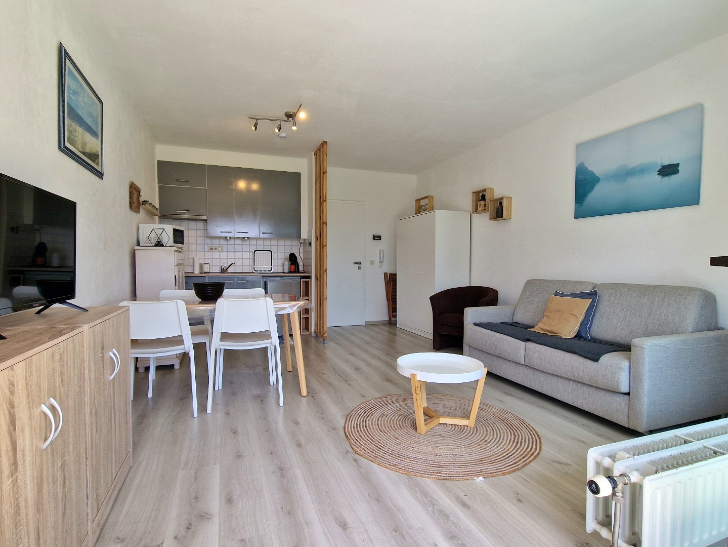 ZUIDGERICHTE GERENOVEERDE STUDIO MET SLAAPHOEK EN MET GROOT ZONNETERRAS INCLUSIEF KELDER OP ENKELE METERS VAN HET STRAND TE DE PANNE - foto 4