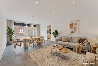 Voor meer info en foto’s, surf naar www.swevers.be – Instapklaar gerenoveerd appartement op de eerste verdieping, ideaal voor wie comfortabel wil wonen op een centrale locatie in Tongeren. Dit verzorgd appartement aan de Ridderstraat 9 bus 3 werd gebouwd in 1978 en biedt een bewoonbare oppervlakte van 83 m². Via de inkomhal bereikt u de aangename leefruimte van 25,55 m², met voldoende plaats voor een zithoek en eetkamer. Aansluitend bevindt zich de keuken van 6,90 m², die functioneel en praktisch ingericht is. Verder zijn er twee volwaardige slaapkamers van 10,86 m² en 14,55 m², geschikt als hoofdslaapkamer, kinderkamer, bureau of hobbyruimte. De grootste slaapkamer beschikt bovendien over een balkon van 2,52 m², ideaal om even buiten te genieten. De badkamer is centraal gelegen en praktisch uitgerust. In de kelder bevindt zich een privatieve kelderberging en een ondergrondse autostaanplaats, wat zorgt voor bijkomende stockageruimte en parkeercomfort. Extra comfort wordt geboden door de aanwezigheid van een lift in het gebouw.<br />De ligging is een grote troef: winkels op 230 meter, scholen op 133 meter, restaurants en<br />ontspanning op 351 meter, een bushalte op 311 meter en het station op 534 meter. Ook de<br />snelwegen zijn vlot bereikbaar op 4,5 kilometer. Dankzij de praktische indeling, de centrale ligging en de instapklare staat is dit appartement interessant voor zowel eigen bewoning als investering.<br />Ontdek zelf de mogelijkheden tijdens een bezoek. Contacteer Swevers Real Estate via 012 699 900 voor een persoonlijke rondleiding. Bron bewoonbare oppervlakte: EPC – verslag.