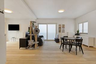 In a quiet, green and sporty environment, you will find this ground floor apartment with nice neighbors. Bus stops, doctors and other facilities are just a few minutes' walk away. The Blaarmeersen and the Watersportbaan are nearby, while you are only ten minutes away by bike in the center of Ghent.The apartment is part of a small residence without a syndic. The entire building was renovated in 2016 and this apartment was recently further modernized, including new appliances in the kitchen and new interior doors.Inside, an intermediate entrance leads to the spacious living space with parquet flooring (sanded and varnished in June), a cozy terrace and an open kitchen that is fully equipped. Thanks to the spacious living and dining area, you can decorate this space entirely according to your own taste.Through the hall you can reach two bedrooms and the bathroom. Along the way, you will find two storage rooms, the electricity cabinet and a first toilet. The master bedroom has space for a double bed and a large wardrobe and opens onto a second terrace. The bathroom with walk-in shower was renewed in 2021.The second bedroom, with an extra toilet, is multifunctional: perfect as a guest room, desk or space for a liberal profession. It has its own rear access, which can be retained or transformed into a window again.At the back of the residence, there is a spacious car park in a green environment. Bicycles can be placed in a separate storage room.You can consult Dewaele DIY's general terms and conditions at any time via dewaele.com