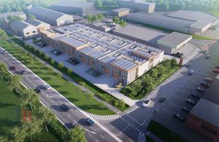 Nieuwbouw KMO-unit van 178 m² met 65 m² mezzanine/kantoor en 3 privatieve parkeerplaatsen te koop, de unit maakt deel uit van...