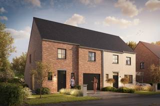 Op een steenworp van het centrum van Wingene ontwikkelt Hectaar vijf hedendaagse nieuwbouwwoningen. Deze zijn uitgerust met een lucht-water warmtepomp, wat resulteert in een aanzienlijk lagere energierekening en een duurzame woonomgeving. Bovendien biedt Hectaar u de vrijheid om de afwerking volledig naar eigen smaak te personaliseren via onze partnerleveranciers. Zo creëert u een thuis die perfect aansluit bij uw wensen.<br /><br />De woningen worden gebouwd op een perceel van 378m² (lot 03) en 312m² (lot 04) en bieden een bewoonbare oppervlakte van 154,36m² (lot 03) en 136,04 m² (lot 04). Dankzij de doordachte indeling, grote ruimtes en lichtrijke leefomgeving geniet u hier van maximaal wooncomfort. <br /><br /><strong>Extra troeven van de woningen:</strong>
<ul>
<li>Lichtrijke leefruimte met open keuken;</li>
<li>Vloerverwarming in combinatie met lucht-water warmtepomp; </li>
<li>3 ruime slaapkamers;</li>
<li>Mogelijkheid tot het plaatsen van een carport; </li>
<li>Zonnige tuinen;</li>
<li>Inclusief omheining. </li>
</ul>
Graag meer informatie?<br />Neem contact met ons op voor meer informatie of plan een afspraak in op ons kantoor te Roeselare.