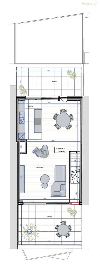Ontdek dit stijlvolle DUPLEX nieuwbouwappartement (150m² + 40m² terras) op de 6de &amp; 7de verdieping van Residentie Eponine, een exclusief en kleinschalig woonproject waar hedendaagse architectuur en hoog wooncomfort harmonieus samenkomen. <br /><br />Het gebouw onderscheidt zich door een elegante gevel met grote raampartijen en RUIME terrassen, dit allemaal op slechts 300m van zee/strand. <br /><br />Indeling OPTIE B: <br /><br />*6de verdiep: 3 slaapkamers, badkamer met inloopdouche, afzonderlijk toilet, berging, terras vooraan (6m²).<br />*7de: woonkamer, volledige ingerichte keuken, terras vooraan (21m²) - terras achteraan (15m²), privatieve gelijkvloerse berging, gemeenschappelijke fietsenberging. <br /><br /><br />- Ruime terrassen (40m²) <br />- Mogelijkheid op 6% BTW<br />- Betaalbaar en energiezuinig wonen<br />- 300m van zee/strand.