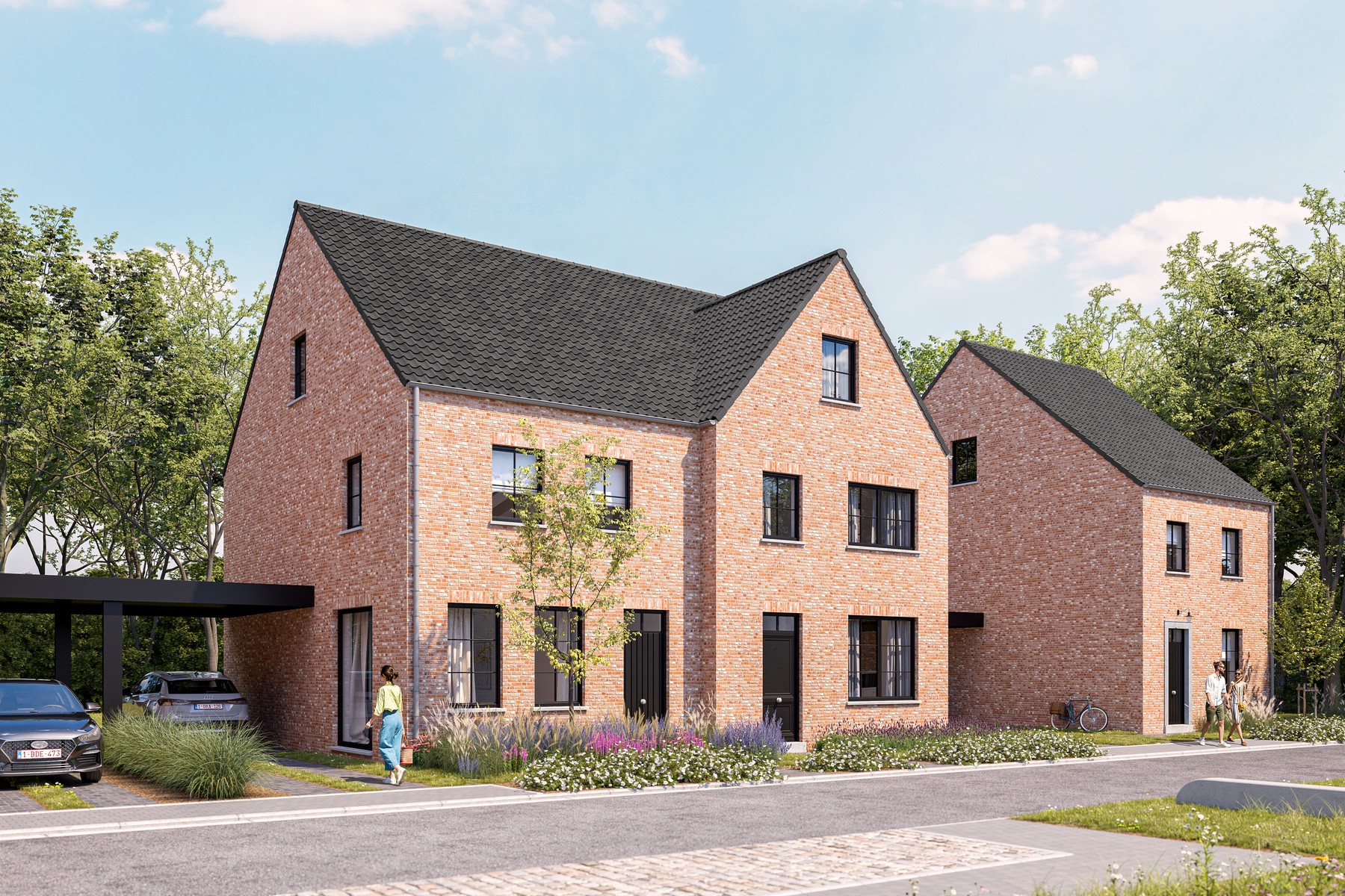 Lot 90: halfopen bebouwing met 3 slkp en carport - foto 2