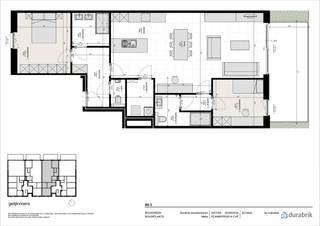 Nieuw woonproject residentie Nidus gelegen langs de Brusselsesteenweg in Melle. Deze BEN-appartementen worden gebouwd met uitzicht achteraan op een rustig groengebied dat de nodige privacy biedt. Uitstekende bereikbaarheid : op fietsafstand van Gent-centrum en vlotte verbinding met de R4 en E17. Vlakbij winkels en scholen.<br />Appartement B.0.3. is een ruim 2 slaapkamerappartement op het gelijkvloers. Grote leefruimte met open keuken, 2 ruime slaapkamers, 2 ingerichte badkamers met inloopdouche en lavabomeubel, berging, hal, wc en terras.<br />Uiterst energiezuinig (E20 !) dankzij zonnepanelen, lucht-waterwarmtepomp, perfecte buitenschilisolatie, vloerverwarming en ventilatiesysteem D. Dit appartement wordt volledig afgewerkt aangeboden waarbij je zelf nog je eigen afwerking kan kiezen.<br />Ondergronds wordt er een autostaanplaats of een garagebox met berging voorzien die mee aangekocht moet worden. Mogelijkheid tot plaatsen laadpaal.<br />Dit energiezuinig appartement maakt deel uit van residentie Nidus, waar we 22 appartementen met ruime terrassen gaan bouwen in 2 residenties.<br /><br />Interesse in dit appartement? Contacteer je bouwadviseur: bel 09 280 60 60 of mail info@durabrik.be<br />