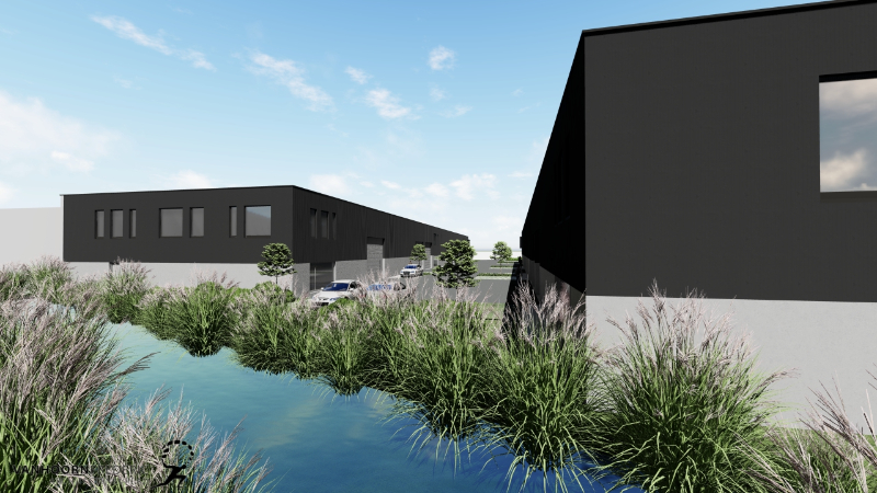 4 grote nieuwbouw KMO-units op toplocatie nabij R4 – Wiedauwkaai (Gent) - foto 1