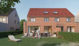 BINNENKORT TE KOOP - ZELE: landelijk gelegen halfopen nieuwbouwwoning op 624 m2 grond met uitgestrekt landelijk uitzicht - Indeling: gelijkvloers: inkomhal met toilet, ruime living met grote ramen die uitzicht bieden over de velden, ingerichte keuken met eiland (AEG-toestellen), berging/technische ruimte - 1ste verdieping: 3 slaapkamers, apart toilet en badkamer met ligbad en grote inloopdouche - dakverdieping: zolder en mogelijkheid om 2 extra kamers met badkamer te voorzien (meerprijs op aanvraag) - vloerverwarming op gelijkvloers en verdieping via warmtepomp, ventilatie D, zonnepanelen - oprit en terras inbegrepen - 6% btw-tarief op de ruwbouw mogelijk (afhankelijk van de situatie van de koper)