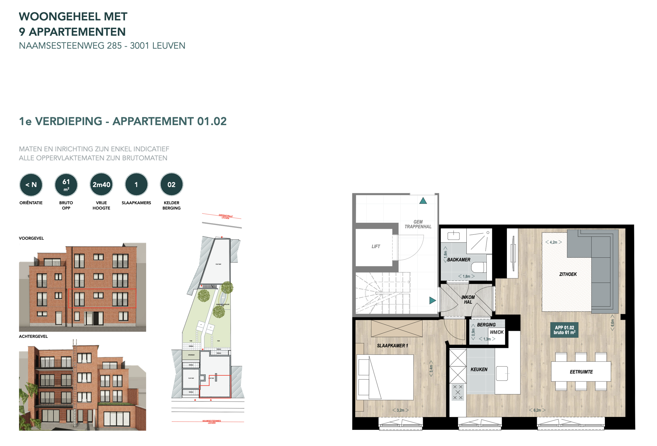 Modern en energiezuinig appartement in centrum Heverlee - foto 2