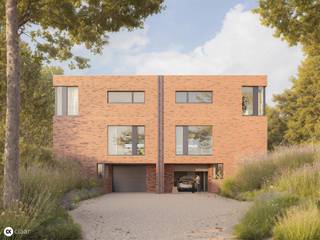 AANKOOP AAN 6 % BTW MOGELIJK . VERKOOP OP PLAN nieuwbouw luxevilla in het groen (Rechter woonst). Beide villa’s zijn ontworpen om maximale licht-...