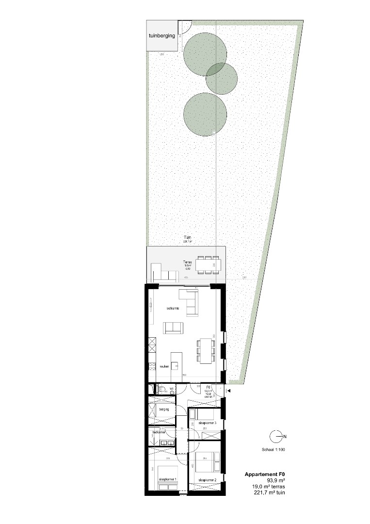 Gelijkvloers appartement met tuin - foto 4