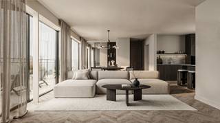 Luxueuze nieuwbouw boetiekresidentie 'Arnold'  in de gegeerde Sint-Andrieswijk gelegen in een rustige autoluwe straat op wandelafstand van het bruisende stadsleven. Het project is een ideale mix van luxe, comfort en functionaliteit en is 100% future proof  (renderingen zijn waarheidsgetrouw qua afwerking en indeling). <br /><br />Inkomhal: +/- 2.2m² Parket (Hongaarse punt)<br />Leefruimte: +/- 42m² Parket (Hongaarse punt)<br />Keuken: +/- 16m² Parket (Hongaarse punt) volledig ingericht en inbegrepen in de prijs zoals op de renders weergegeven.<br />Terras (noord) +/- 20m² met prachtig zicht op de bekendste landmarks van de stad, De Kathedraal, Boerentoren en Oudaan. <br />Terras berging: +/- 3.6m²<br />Terras (zuid) +/- 30m² badend in de zon van 's morgens tot 's avonds<br />Slaapkamer 1: +/- 13m² Parket (Hongaarse punt)<br />Badkamer 1: +/- 7.3m²  vrijstaand ligbad, 2x lavabo en toilet. (volledig ingericht en inbegrepen in de prijs zoals op de renders weergegeven).<br />Slaapkamer 2: +/- 13.8m² Parket (Hongaarse punt)<br />Badkamer 2: +/- 3.6m² inloopdouche en lavabo (volledig ingericht en inbegrepen in de prijs zoals op de renders weergegeven)<br />Nachthal: +/- 1.5m² Parket (Hongaarse punt)<br />Berging: +/- 2.5 m² <br /><br />Staanplaats €35.000<br />Berging €5.000<br />Fietsenberging inbegrepen<br /><br />Vloerverwarming, zonnepanelen, warmtepomp.<br />NICO Home control<br />3 dubbel glas<br /><br /><br />In het project zijn er verschillende appartementen beschikbaar, variërend van 1 tot 3 slaapkamers die allen voorzien zijn van een ruim zuid gericht terras en genieten van een zeer hoogwaardige eigentijdse afwerking. 6% BTW mogelijk. Plannen en lastenboek beschikbaar op aanvraag.  Meer info? 03/226.85.00.<br /><br /><br /> 