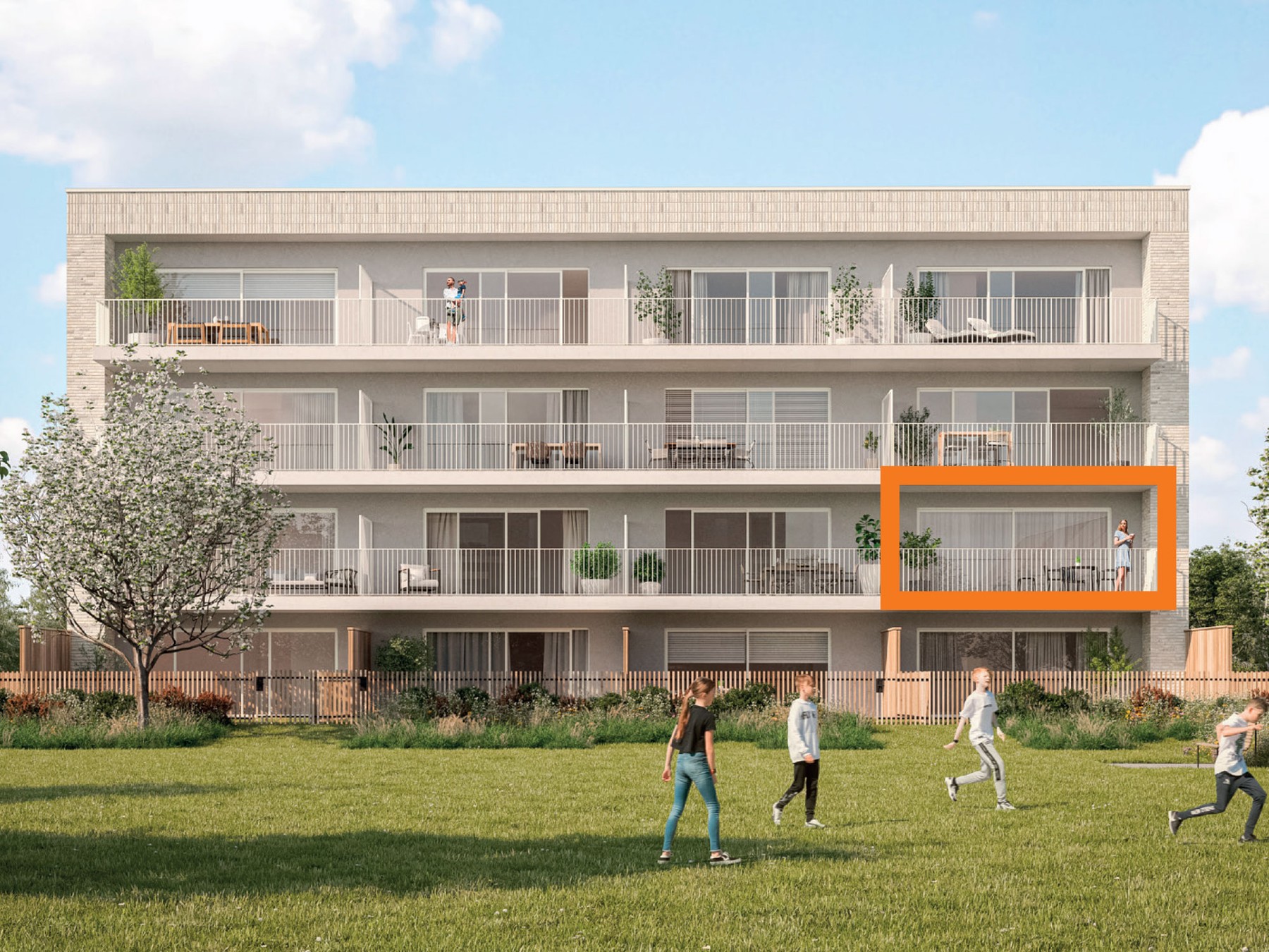 Lot 55 App 1.A1 Appartement (107 m²) met 3 slaapkamers & 16 m² terras - foto 1