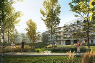 Dit appartement gelegen op de derde verdieping heeft een bewoonbare oppervlakte van 104 m² en een terras van 14 m² met een zwestelijke oriëntatie. <br /><br />Via de inkomhal heeft u toegang tot een lichtrijke leefruimte met een open keuken, een eetplaats, drie slaapkamers en een praktische berging. Verder vindt u er een afzonderlijk toilet, een eerste badkamer voorzien van een inloopdouche en een lavabo, een tweede badkamer uitgerust met een ligbad en een dubbele lavabo. Ondergronds is er een private parkeerplaats voorzien met een handige berging voor extra comfort.<br /><br />Het appartement bevindt zich in de laatste fase van Bloei bestaande uit 2 kleinschalige gebouwen genesteld in een groene setting voor het Vossenbos en achter het nieuwe park. De appartementen worden gekenmerkt door hun concurrentieel prijsniveau en hun sterke ligging op 7 min fietsen van het station Gent-Sint-Pieters en op 5 min wandelen van de tramhalte lijn 1. Bovendien is er voor ieder appartement een ondergrondse parkeerplaats voorzien, vlot bereikbaar via de lift.<br /><br />Bewoners van Bloei kunnen genieten van een hoog-efficiënte warmtepomp in combinatie met PV-panelen en een sterke akoestische en thermische isolatie, resulterend in een E-peil lager dan E30. Vloerverwarming is er de standaard. <br /><br />Benieuwd naar het nieuwbouwproject Bloei? Wij ontvangen je graag voor een persoonlijke en vrijblijvende kennismaking.