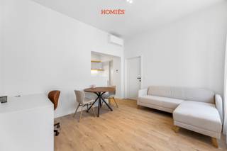 In de rustige en autoluwe Parijsstraat, pal in het bruisende centrum van Leuven, treft u dit volledig gerenoveerde appartement met één slaapkamer op de tweede verdieping van Residentie Emily. Het historische gebouw kreeg in 2025 een volledige make-over, met een focus op energie-efficiëntie, modern comfort en hedendaagse veiligheidseisen. De lichte woonruimte is ingericht met gordijnen en biedt een open keuken uitgerust met combi-oven. Daarnaast is er een gezellige eethoek en een werkplek met bureau en bureaustoel, ideaal voor wie van thuiswerken houdt. De slaapkamer is compleet met boxspring, kleerkast en raambekleding, terwijl de badkamer een moderne afwerking heeft met douche, toilet en strak badmeubel. Het appartement is voorzien van een eigen lucht-lucht warmtepomp voor verwarming en koeling, aparte meters, een conforme elektriciteitsinstallatie, een gunstig brandweerverslag, EPC-label A en een volledig asbestvrije structuur. Momenteel verhuurd aan €1.175 per maand, wat zorgt voor directe huurinkomsten. Voor meer informatie of een vrijblijvende afspraak kunt u contact opnemen via 016/22.82.22 of info@homies.be. HOMIÉS, an Eye for Immo.