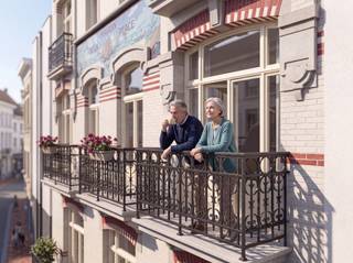 OPENDEUR - Bezoek het project Maison Duysburgh tijdens onze Nieuwbouwtournée op zo 25/10 van 9u30-11u. Maak je afspraak op 050 70 81 74 of hello@keyimmo.be.
OPLEVERING VOORJAAR 2027! In het centrum van Blankenberge lanceren we het project, Maison Duysburgh. In totaal verrijzen er 39 appartementen ontworpen door het Blankenbergs architectenteam van GW2. Zeer typerend aan het project is het contrast van de moderne nieuwbouw met het behoud van het breedhuis in art-nouveau-stijl. De projectsite bevindt zich pal tussen de Grote Markt en de Zeedijk van Blankenberge waardoor quasi alle faciliteiten op wandelafstand liggen.
In het aanbod van appartementen wordt een mix voorzien van één, twee of drie slaapkamers met mooie terrassen. Het combineren van meerdere appartementen is hier nog perfect mogelijk. De integratie van het beschermd gebouw in het totale project wordt een heuse eye-catcher voor Blankenberge en bezorgt het gebouw de nodige allure.
Alle appartementen worden verwarmd op basis van een warmtepomp gekoppeld aan vloerverwarming. Dit in combinatie met het ventilatiesysteem (type D), de akoestische isolatie en thermische isolatie maken dat de E-peilen maximaal E30 kunnen bedragen. Naast de gunstige E-peilen voorziet de bouwheer ook mooie budgetten in het lastenboek en een interieurarchitect die u bijstaat met advies.
Deze type appartementen worden volledig aangekocht onder registratierechten (2% of 12%). Neem contact op voor meer informatie via 050 70 81 74 of hello@keyimmo.be.