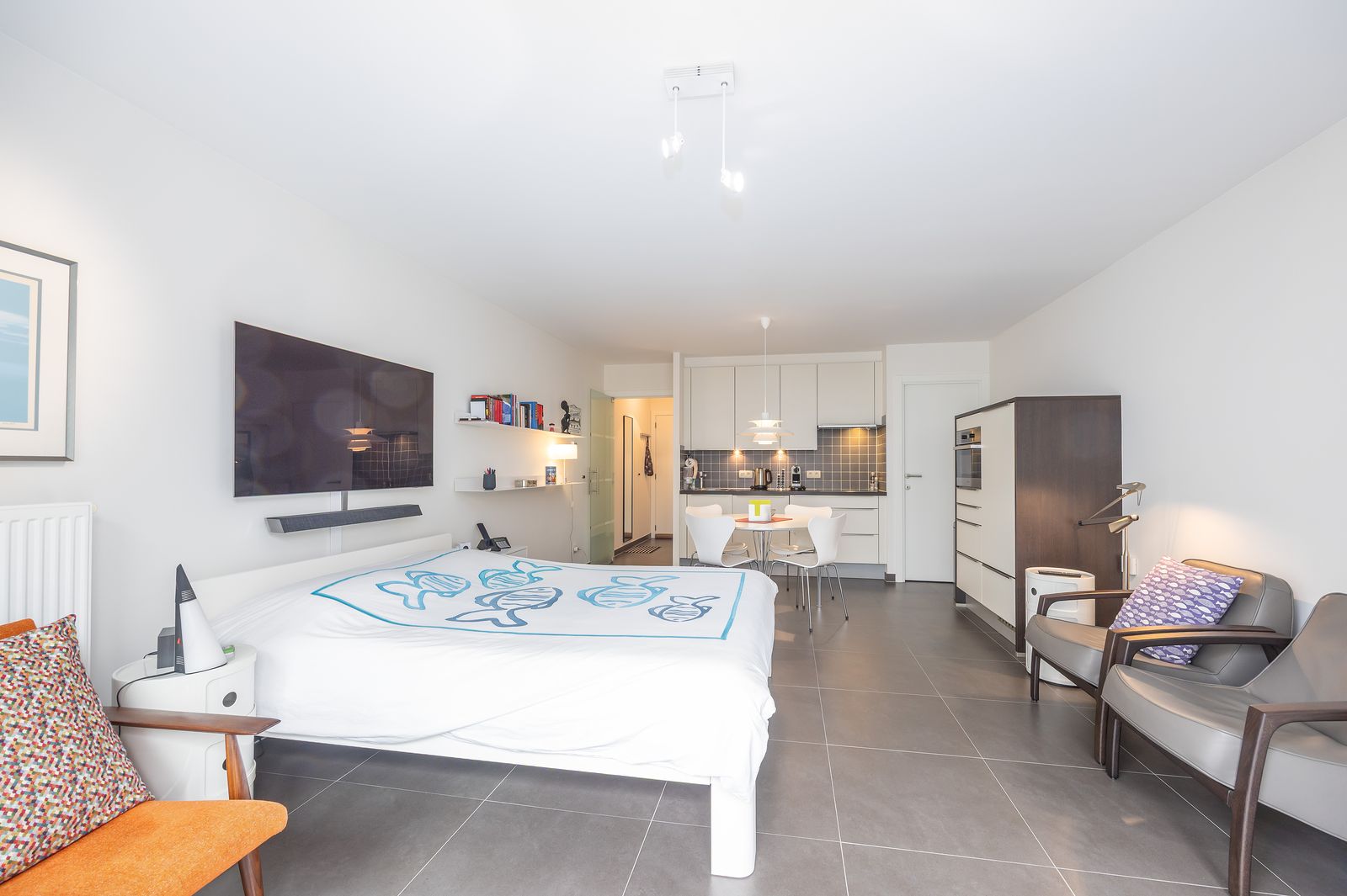 Moderne studio met een zonnig terras en lateraal zeezicht - photo 4