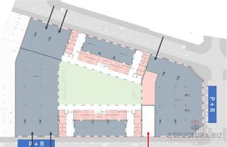 Lichte kantoorruimte te huur in een project bestaande uit 79 appartementen en 56 parkeerplaatsen in de kelder.Strategische ligging vlakbij het Gare...