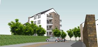 Bouwperceel van ca. 387m2, straat breedte 13,30m voor de mogelijke realisatie van 11 appartementen, één commercieel gelijkvloers,...