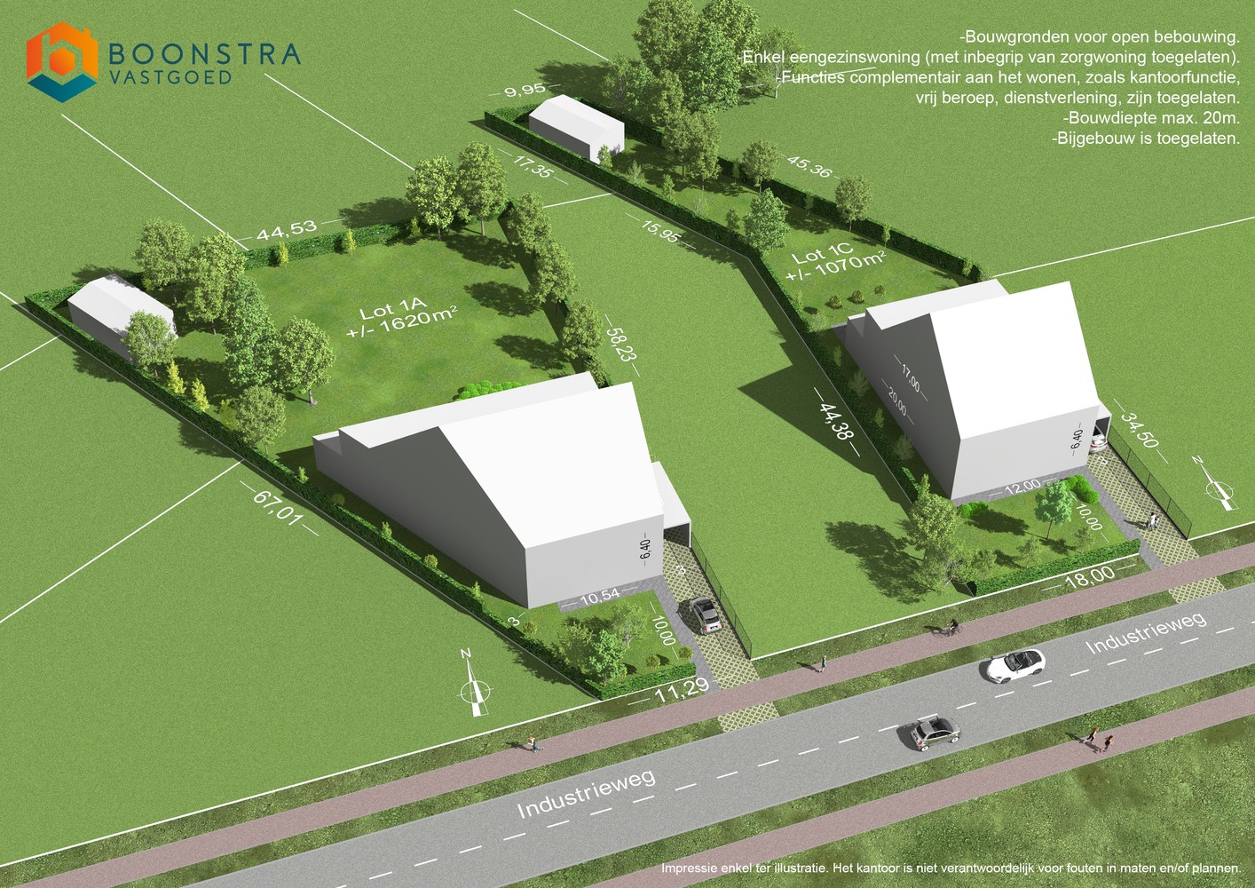 Bouwgrond van 1620 m² voor open bebouwing te Tessenderlo-Ham - foto 1