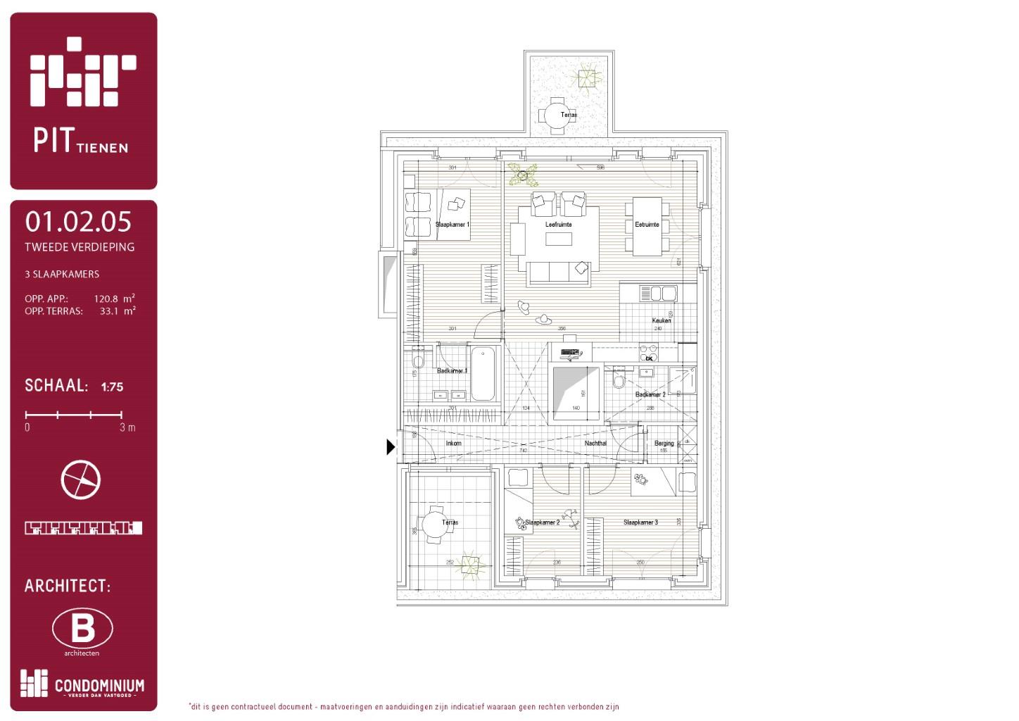Appartement te koop in Tienen met 3 slaapkamers - foto 1