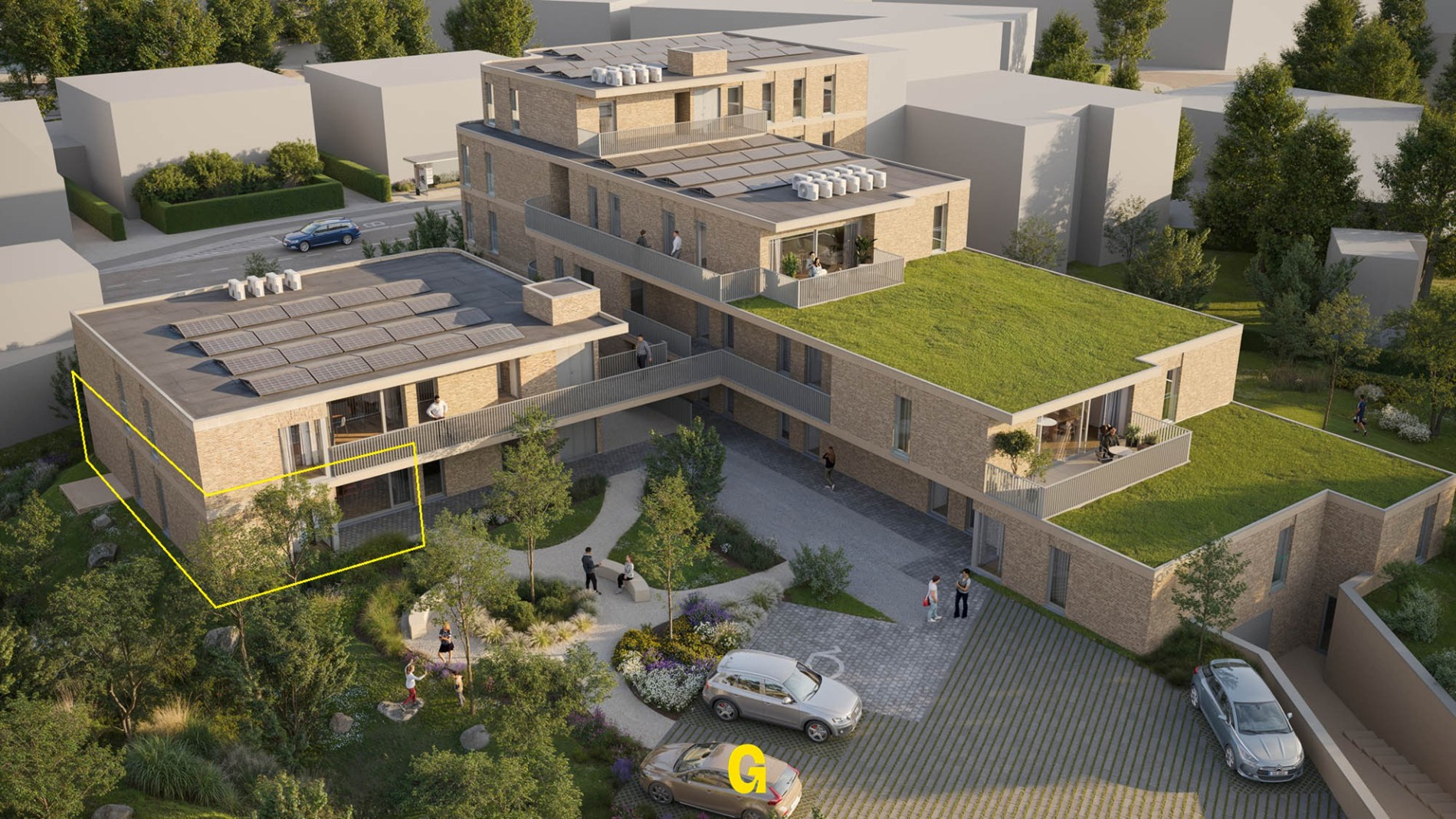 Nieuwbouwappartement op het gelijkvloers met 3 slaapkamers, doorzon leefruimte en terras in res. de Boomgaard vlakbij het centrum van Hoeselt - foto 2