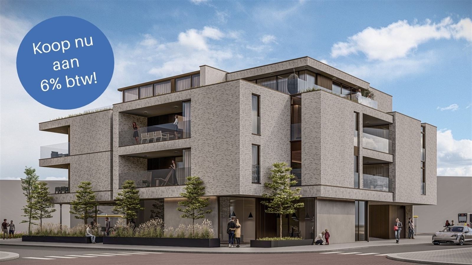 Nieuwbouwappartement 121m² met terras van 15m² (3 slpk) - foto 1