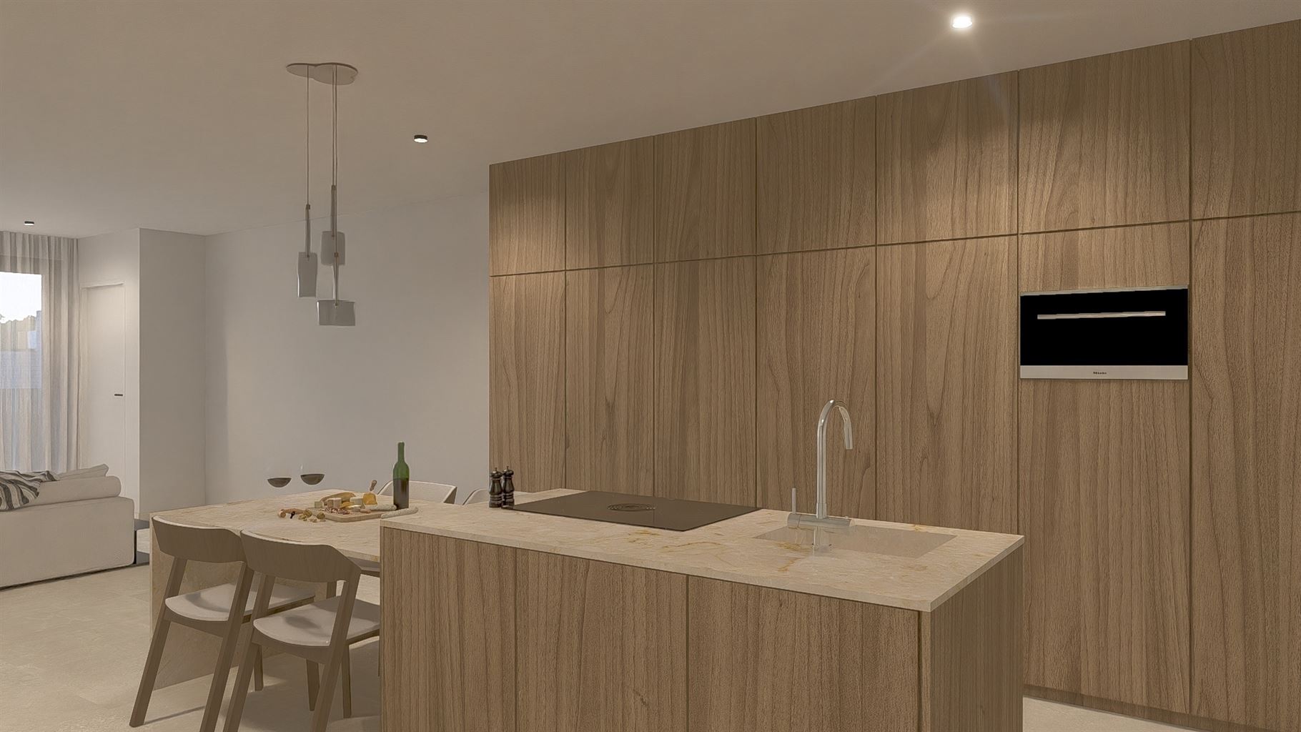 Gelijkvloers 1-slaapkamerappartement met terras, uitzonderlijke tuin (65 m²) en ondergrondse parkeerplaats in hartje Maaseik.  - foto 3