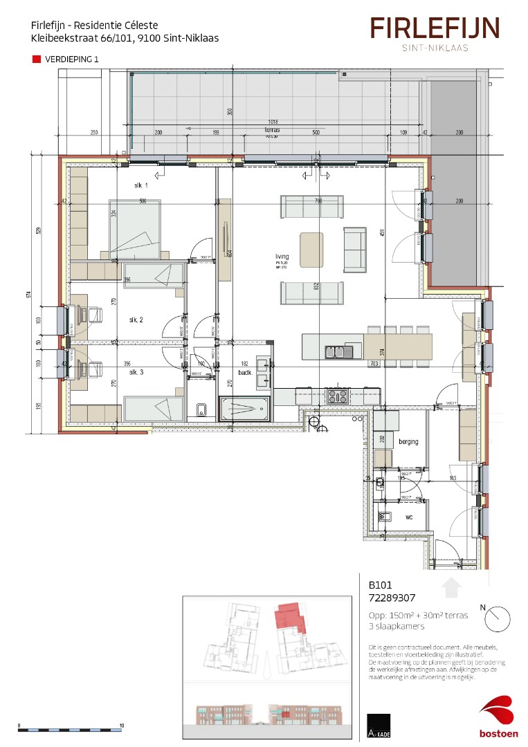 Apartment for sale in Sint-Niklaas with 3 bedrooms - photo 5