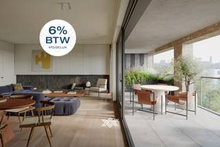 Dit appartement van 120 m² beschikt over een lichtrijke eet- en leefruimte met extra hoge plafonds van 281cm en een rechtstreekse toegang tot het zuidwest gericht terras van 19m² met zicht op het nieuwe stadspark. De woonkamer heeft een open keuken met kookeiland en aansluitend een praktische berging. Via de nachthal heeft men toegang tot de wasplaats, het tweede toilet en de badkamer. Verder beschikt het appartement over drie slaapkamers, waarvan één met en-suite badkamer.<br /><br />Met +7.700 m² nieuw parkgebied biedt O’Vert een thuis voor jong en oud met een gevarieerd aanbod van appartementen.<br /><br />Dankzij de nieuwe Verapazbrug werd de stadsring R40 verlegd via de Afrikalaan. Dok Noord krijgt hierdoor een autoluwe kade met éénrichtingsverkeer, een tram en heel veel bijkomend groen. <br /><br />O'Vert krijgt een aansluiting op het Gentse warmtenet, fotovoltaïsche panelen en geavanceerde ventilatiesystemen. Ondergrondse parkeervoorzieningen bieden een droge en veilige toegang tot uw nieuwe thuis temidden het groen. De combinatie van een topligging, hoogwaardige architectuur en duurzame technieken maakt O'Vert bijzonder aantrekkelijk voor zowel eigenaars-bewoners als investeerders.<br /><br />Verlaagd BTW-tarief van 6% mogelijk op de volledige constructiewaarde.<br /><br />Het volledige aanbod van O'Vert vind je enkel bij Landbergh in het kantoor in Gent, steeds welkom voor een vrijblijvende afspraak via jef@landbergh.be of 09 225 25 24.