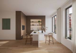 IL RETTORE is located on the sought-after Arthur Goemaerelei in the green heart of Antwerp. An exceptional new-build project that harmoniously combines luxury, space and refinement.<br /><br />What immediately sets this project apart is its exceptionally wide façade, which provides impressive light and a distinctive architectural presence. The spacious apartments enjoy natural light on both sides, creating a pleasant and open living environment throughout the day. The high ceilings enhance the feeling of grandeur and spaciousness.<br /><br />Each flat is finished to a particularly high standard, using only high-quality and sustainable materials. In the living areas and bedrooms, warm parquet floors create a timeless and elegant look. The stylish kitchens are equipped with high-quality Miele appliances, which perfectly combine design and functionality.<br />Comfort is paramount thanks to underfloor heating and passive cooling, which guarantee a pleasant indoor climate all year round.<br /><br />The spacious terraces overlooking the garden are a natural extension of the living space and offer a peaceful, green setting in the middle of the city — ideal for enjoying the outdoors in complete privacy.<br /><br />In addition, the project has underground parking spaces, private storage rooms and secure access, contributing to comfort and discretion.<br /><br />This new-build project on Arthur Goemaerelei embodies exclusive living in a prime location in Antwerp — a unique combination of tranquillity, luxury and urban dynamism.