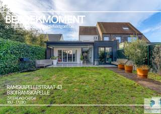 RAMSKAPELLE – Ruime woning met 4 slaapkamers, garage en tuin gelegen in het centrum van Ramskapelle.INDELING: Inkomhal met gastentoilet, badkamer en...