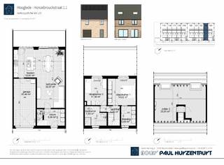 Ontdek <strong>lot 123</strong>, een energiezuinige gesloten gezinswoning in ons nieuwe woonproject in Hooglede. Deze woning combineert een tijdloze landelijke architectuur met een doordachte indeling, kwalitatieve afwerking en duurzame technieken voor een optimaal wooncomfort.<br /><br />Op het gelijkvloers vindt u een ruime en lichtrijke leefruimte met open keuken, een inkomhal met gastentoilet en een inpandige garage. Op de verdieping bevinden zich 2 slaapkamers, waarvan één master bedroom met dressing, een badkamer met bad en douche en een toilet. De ruime zolder biedt bovendien tal van mogelijkheden als extra bergruimte of kan ingericht worden als bijkomende slaapkamer(s).<br /><br />De woning is gelegen op een perceel van 218 m² met een private tuin, ideaal om in alle rust van het buitenleven te genieten.<br />Dankzij de zonnepanelen, vloerverwarming, het warmtenet en een energiezuinig ventilatiesysteem bent u bovendien verzekerd van een duurzame en toekomstgerichte woning.<br /><br /><strong>Troeven van LOT 123</strong>
<ul>
<li>Gesloten bebouwing met tijdloze landelijke architectuur.</li>
<li>2 volwaardige slaapkamers, waarvan 1 met dressing.</li>
<li>Ruime zolder met uitbreidingsmogelijkheden.</li>
<li>Lichtrijke leefruimte met open keuken.</li>
<li>Inpandige garage + oprit.</li>
<li>Perceel van 218 m² met private tuin.</li>
<li>Energiezuinige technieken en kwalitatieve afwerking.</li>
<li>Rustige ligging nabij het centrum van Hooglede en Roeselare.</li>
</ul>
<br />Prijzen all-in: € 379.325 | LOT 123*<br />Prijzen excl. kosten: € 312.500 | LOT 123<br />* Prijs all-in: grond | woning | garage | aansluitingen | architect | notariskosten | btw | registratierechten | zonnepanelen | ...<br /><br /><strong>BOUW PAUL HUYZENTRUYT nv</strong><br />☎ 056 71 27 97<br />✉ info@paulhuyzentruyt.be
