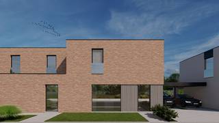 <p>Deze <strong>moderne halfopen woning</strong> met t<strong>wee verdiepingen</strong> en een <strong>plat dak</strong>.<br /><br />Beneden heb je een ruime <strong>berging</strong>, een <strong>open keuken</strong> en een gezellige <strong>zit- en eetruimte</strong> met <strong>zicht op de tuin</strong>.<br /><br />Boven vind je <strong>drie slaapkamers</strong>, een <strong>apart toilet </strong>en <strong>een badkamer met douche, dubbele wastafel en een ligbad</strong>.<br />De huizen in Roobaertpark zijn <strong>aangesloten op het warmtenetwerk</strong> van de verbrandingsoven van Roeselare.<br /><br />Tot in het pleisterwerk afgewerkt. Keuken en vloerbekleding bepaal je zelf, zodat je de woning verder kunt afwerken volgens jouw smaak en budget.<br /><br /><span>Prijs = incl. infrastructuur, grond, constructie, architect, EPB-verslaggeving, veiligheidscoördinatie. excl. Kosten (BTW, registratie en aansluitingskosten) (tenzij expliciet anders vermeld)</span></p>