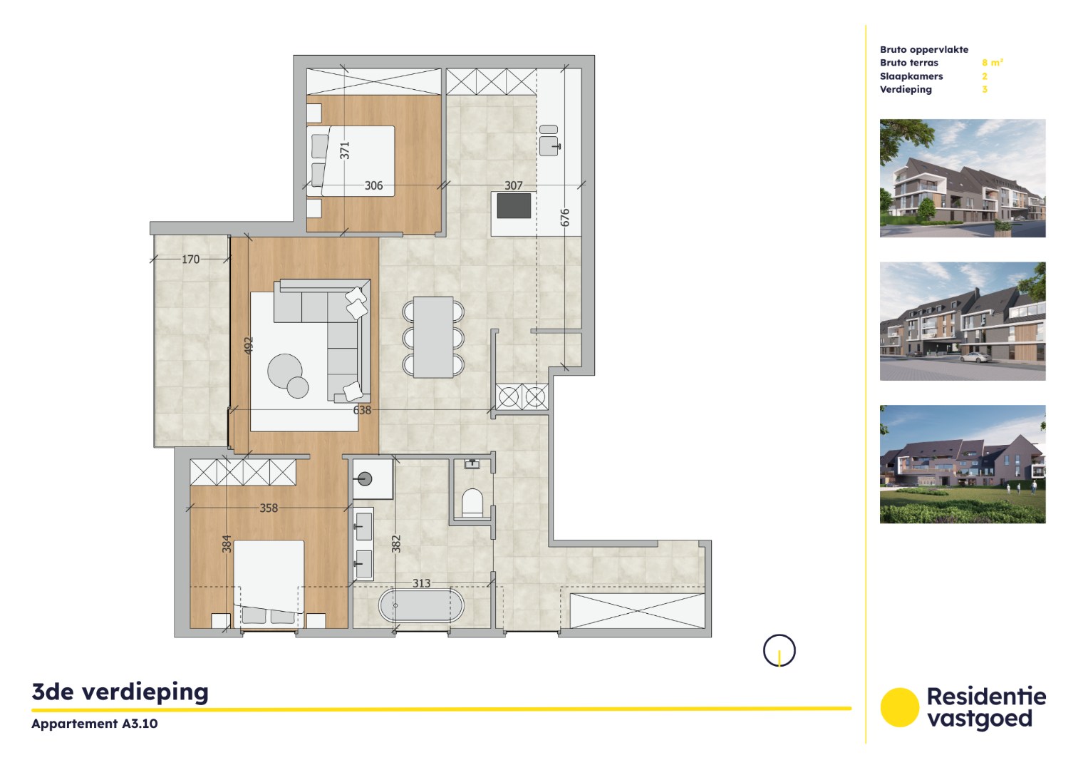 Kwalitatief 2-slaapkamerappartement op de derde verdieping in Residentie Soetkin - foto 1