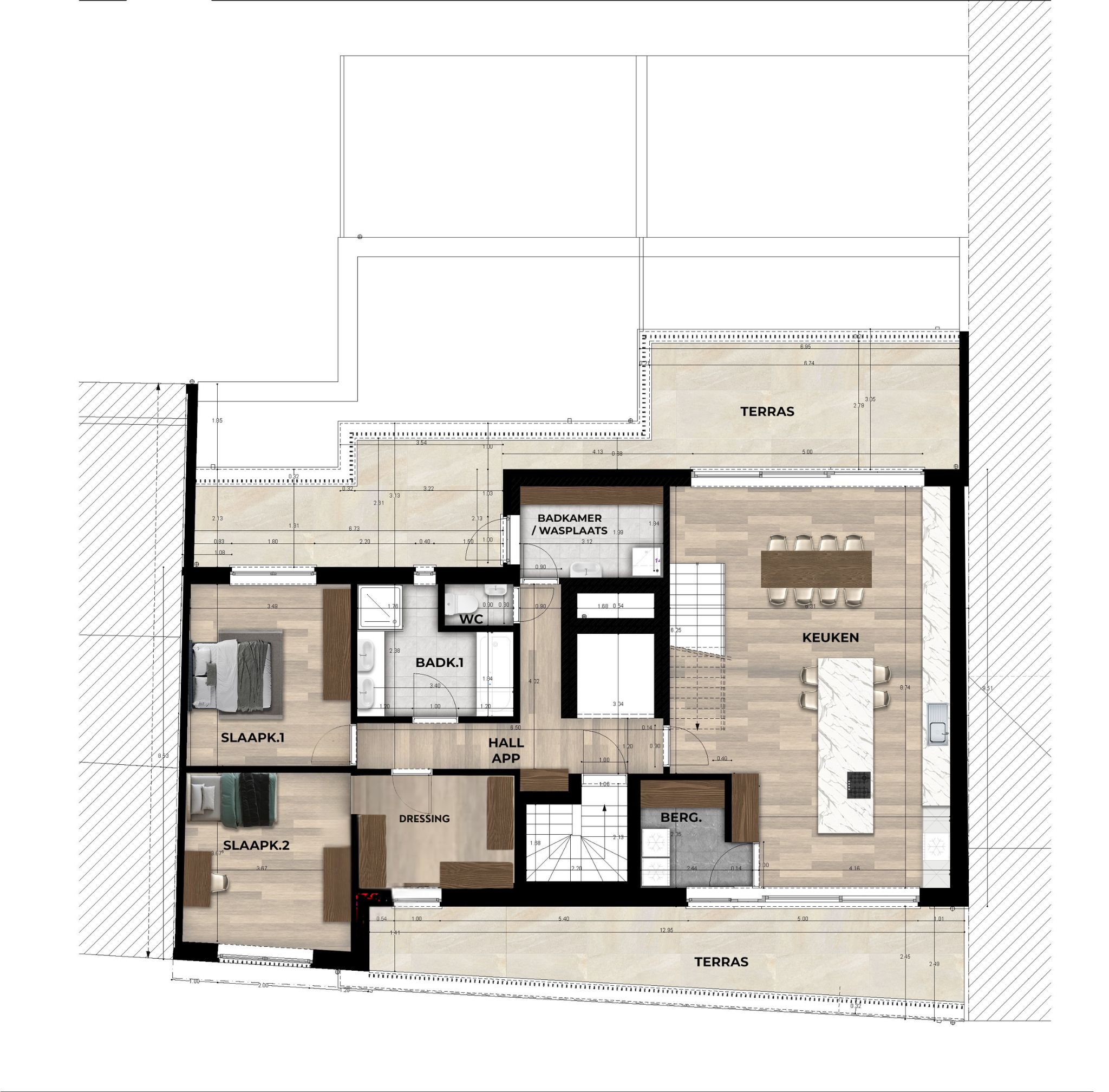 Luxe duplex penthouse met 2 (3) slaapkamers te Hoeselt - foto 4