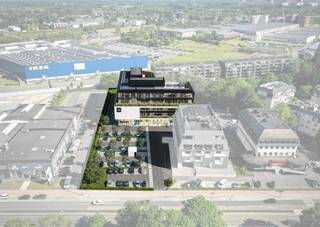 MG Square is een prestigieus nieuwbouwproject bestaande uit zowel retail als kantoorruimtes. De ligging is uitstekend en is vlot bereikbaar via de E40 en E17, alsook met het openbaar vervoer. Het laatste kantoor van 369m² wordt landscape afgewerkt opgeleverd. Casco oplevering ook bespreekbaar. Het project werd gebouwd met hoogkwalitatieve materialen en zeer gunstig op vlak van energieverbruik. Alsook zijn er veel gemeenschappelijke, efficiënte voorzieningen bijvoorbeeld: pakjesdiensten, elektrische laadpalen, fietsenstallingen, daktuin...  <br /><br /><strong>Technische gegevens:</strong><br />- glasgevel<br />- aluminium schrijnwerk<br />- landschapskantoor<br />- sanitair H/D per verdieping<br />- aansluiting voor keuken<br />- vasttapijt<br />- vloercontactdozen<br />- koelplafond<br />- mechanische ventilatie<br />- internetaansluiting<br />- brandalarm<br />- lift<br />- binnentuin<br />- mogelijkheid tot publiciteit op totem<br />- fietsenstalling<br />- parking zowel ondergronds als bovengronds<br />- EPC: X<br /><br /><strong>Bijkomende kosten:</strong> ca. 37 euro/m²/jaar (oa. gemeenschappelijke kosten en onroerende voorheffing)<br /><br /><strong>Mogelijkheid tot huur parkeerplaatsen: </strong>bovengrondse ppl à €1.450/ppl/jaar, ondergrondse ppl à €1.550/ppl/jaar (208 stuks)<br /><br /><br />Contacteer Henry Van Tornhout voor bijkomende inlichtingen, plannen of een vrijblijvend plaatsbezoek via <strong>0474 13 37 93 of via henry@kmovastgoed.be</strong>