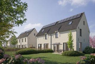 Omgeven door een prachtig aangelegd tuinontwerp ontstaat hier binnenkort een nieuw woonerf. Een harmonieuze balans tussen modern wooncomfort en de tijdloze schoonheid van de omliggende natuur. Deze site, bestaande uit 6 HOB en 1 OB ,is gelegen in De Pinte<br /> ( Zevergem ) elke woning werd ontworpen met oog voor licht, ruimte en comfort. Een prachtige nieuwe woonsite op een boogscheut van het hart van de residentiële gemeente De Pinte. Tijdloos en gezellig , met een interieur dat door u als koper bepaald wordt.<br />Deze stijlvolle eigentijdse woningen kijken allemaal uit op de weilanden..<br />De prijzen van de woningen variëren tussen € 545.122 en € 665.082<br />excl BTW en registratierechten.<br /><br />Voor een bezoek ter plaatse en of verdere inlichtingen kan je steeds een afspraak maken met Conny 0498696563