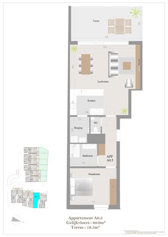 Blaasveld : 1 slaapkamer appartement A0.05 - foto 1