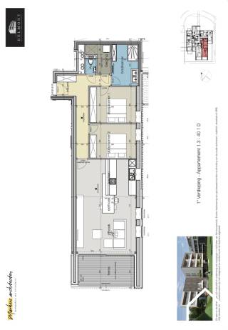 Het appartement is gelegen op de eerste verdieping en werd op plan ingedeeld als volgt:
Open ingerichte keuken, leefruimte met aansluitend overhangende terras. Inkomhal met toegang tot 2 slaapkamers, ingerichte badkamer en gastentoilet. Er is ruimte voorzien voor een vestiare in de inkom.<br />Wil je genieten van de charme van historisch Ieper, zonder in te leveren op moderne luxe en comfort? Welkom bij Residentie Skyfall, de nieuwste toevoeging aan het prestigieuze wooncomplex langs de Basculestraat, naast onze geliefde residenties Infinity en Serengeti. Deze unieke locatie biedt het beste van twee werelden: de rust van een oase, op slechts een steenworp afstand van het bruisende centrum van Ieper, vlakbij de iconische Menenpoort.
Met in totaal 18 stijlvolle appartementen, variërend van 1-, 2- tot 3-slaapkamers, is Residentie Skyfall ontworpen met jouw comfort in gedachten. Elk appartement is uitgerust met vloerverwarming voor ultieme behaaglijkheid. Bovendien bieden overhangende terrassen boven een schilderachtige waterpartij en uitzicht op de weelderige binnentuin een extra vleugje sereniteit.
In een tijd waarin energieprijzen blijven stijgen, zetten wij in op duurzaamheid. Onze appartementen voldoen aan hoge isolatienormen en zijn uitgerust met individuele warmtepompen voor zowel warm water als centrale verwarming. En dat alles conform de geldende EPB-regelgeving.
Bij Residentie Skyfall draait het niet alleen om wonen, maar ook om een levensstijl. Kies uit een scala aan opties zoals autostaanplaatsen, garages, bergingen en fietshaken, allemaal beschikbaar in onze goed bereikbare ondergrondse garage.
Met een tijdloze architectuur, het gebruik van hoogwaardige materialen en een scherp oog voor detail, biedt Residentie Skyfall een ongeëvenaarde woonervaring en investeringsmogelijkheid. Dit is jouw ideale thuis in de Westhoek, of je nu jong of oud bent."
