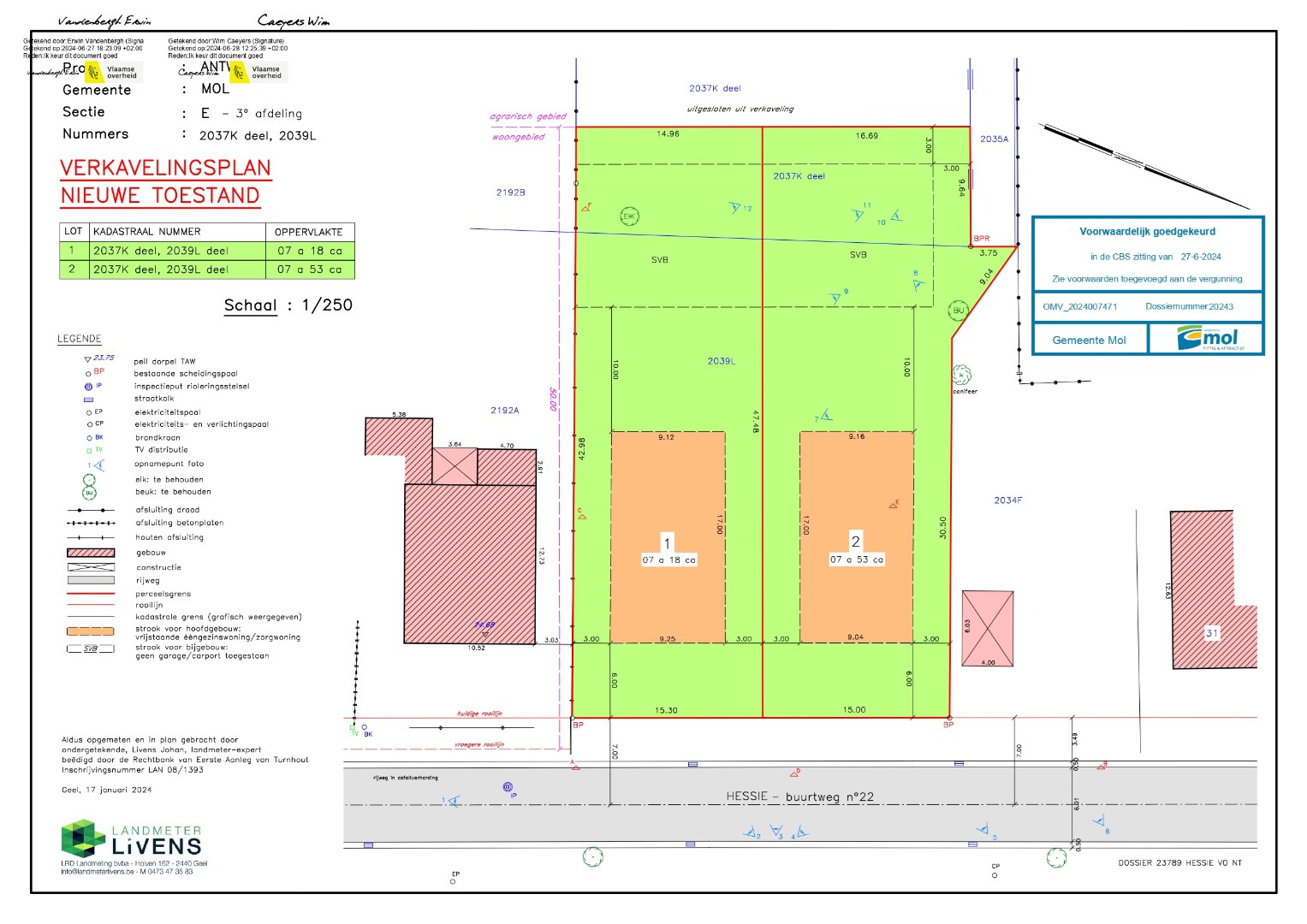 Bouwgrond met voorwaardelijke verkaveling voor 2 open bebouwingen te Mol - foto 2