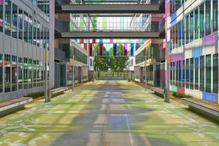 The Laurentide, being squeezed between the 2ha Gaucheret Parc and the Brussels North Railway tracks, is the closest office building to the...